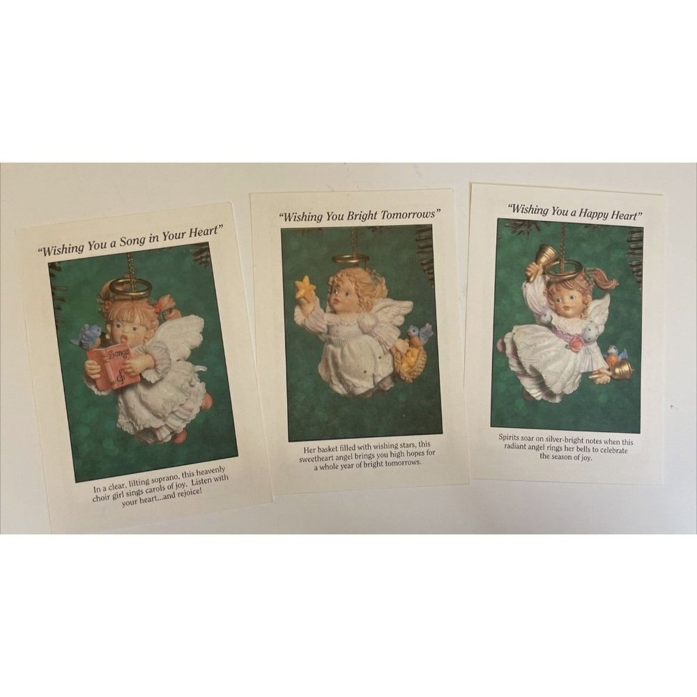 Ashton Drake Heirloom Christmas Ornaments 3 Holly Day Angels Book Bells Star